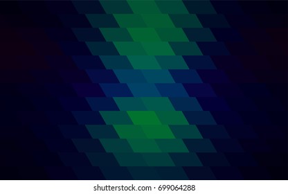 Dark Blue, Green vector blurry rectangular background. Geometric background in square style with gradient. The pattern can be used for brand-new background.