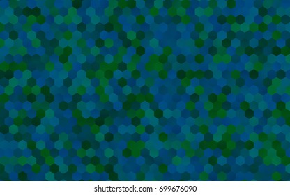Dark Blue, Green vector blurry hexagon background design. Geometric background in Origami style with gradient. 