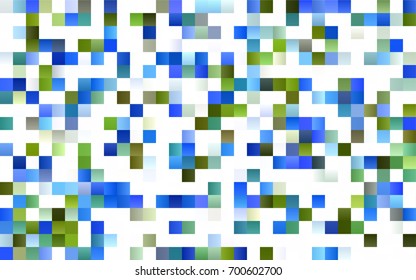 Dark Blue, Green vector blurry rectangular background. Geometric background in square style with gradient. The pattern can be used for brand-new background.