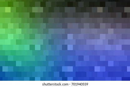 Dark Blue, Green vector blurry rectangular background. Geometric background in square style with gradient. The pattern can be used for brand-new background.