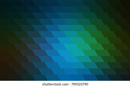 Dark Blue, Green vector blurry rectangular background. Geometric background in square style with gradient. The pattern can be used for brand-new background.