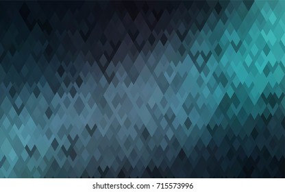 Dark Blue, Green vector blurry rectangular background. Geometric background in square style with gradient. The pattern can be used for brand-new background.