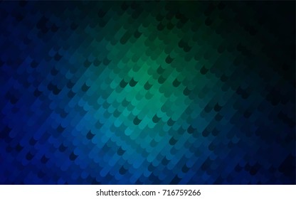 Dark Blue, Green vector blurry arched pattern. A completely new color illustration in a vague style. Brand-new design for your business.
