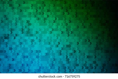 Dark Blue, Green vector blurry rectangular background. Geometric background in square style with gradient. The pattern can be used for brand-new background.