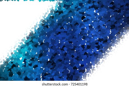 Dark Blue, Green vector blurry rectangular background. Geometric background in square style with gradient. The pattern can be used for brand-new background.