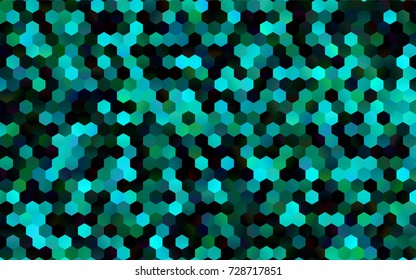 Dark Blue, Green vector blurry hexagon background design. Geometric background in Origami style with gradient. 