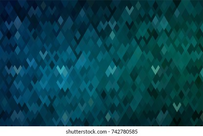 Dark Blue, Green vector blurry rectangular background. Geometric background in square style with gradient. The pattern can be used for brand-new background.
