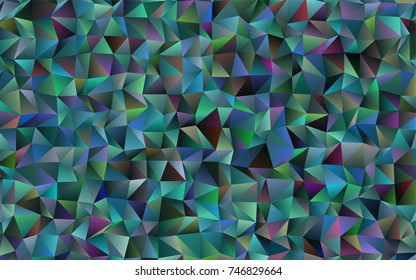 Dark Blue, Green vector blurry triangle background. Glitter abstract illustration with an elegant design. The template can be used as a background for cell phones.