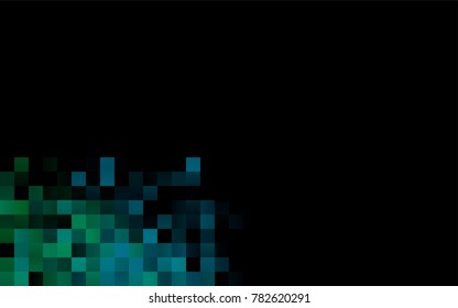 Dark Blue, Green vector blurry rectangular background. Geometric background in square style with gradient. The pattern can be used for brand-new background.