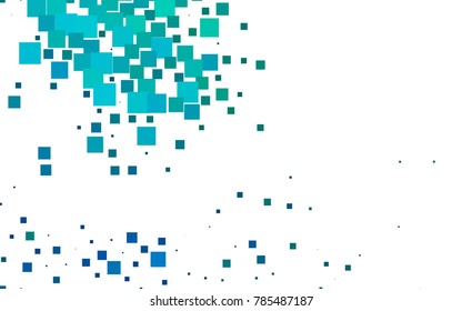 Dark Blue, Green vector blurry rectangular background. Geometric background in square style with gradient. The pattern can be used for brand-new background.