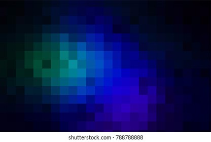 Dark Blue, Green vector blurry rectangular background. Geometric background in square style with gradient. The pattern can be used for brand-new background.