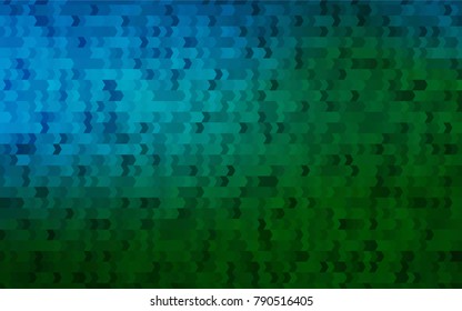 Dark Blue, Green vector blurry rectangular background. Geometric background in square style with gradient. The pattern can be used for brand-new background.