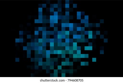 Dark Blue, Green vector blurry rectangular background. Geometric background in square style with gradient. The pattern can be used for brand-new background.