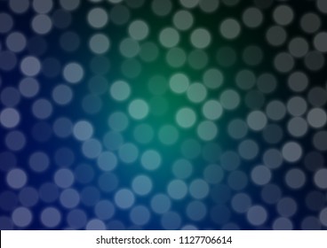 Dark Blue, Green vector bokeh and colorful pattern. Colorful abstract illustration with gradient. The template for backgrounds of cell phones.