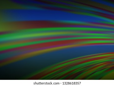 Dark Blue, Green vector bokeh template. A vague abstract illustration with gradient. The template can be used for your brand book.