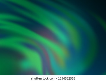 Dark Blue, Green vector bokeh and colorful pattern. Glitter abstract illustration with an elegant design. Brand new design for your business.