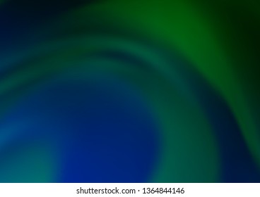 Dark Blue, Green vector bokeh pattern. Modern geometrical abstract illustration with gradient. A new texture for your design.