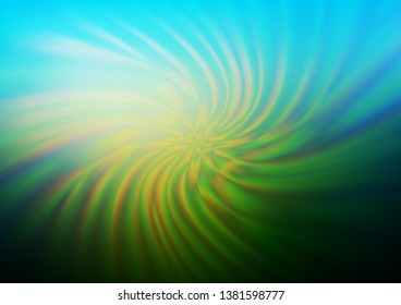 Dark Blue, Green vector bokeh pattern. A completely new color illustration in a bokeh style. Brand new design for your business.