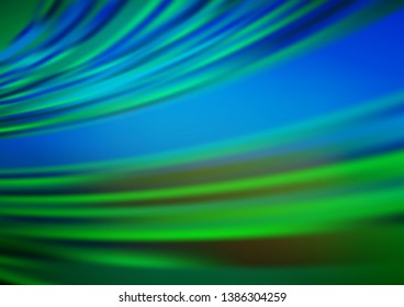 Dark Blue, Green vector bokeh and colorful pattern. Colorful illustration in blurry style with gradient. A completely new design for your business.