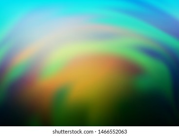 Dark Blue, Green vector bokeh pattern. Colorful abstract illustration with gradient. A completely new design for your business.