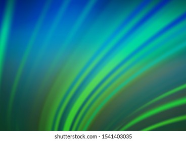 Dark Blue, Green vector bokeh pattern. Modern geometrical abstract illustration with gradient. The background for your creative designs.