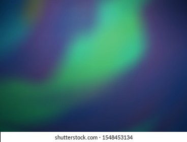 Dark Blue, Green vector bokeh pattern. Modern geometrical abstract illustration with gradient. The blurred design can be used for your web site.
