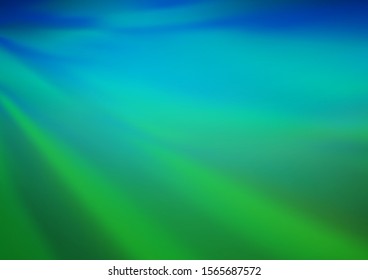 Dark Blue, Green vector bokeh pattern. Colorful abstract illustration with gradient. The blurred design can be used for your web site.