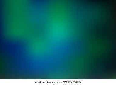 Dark Blue, Green vector bokeh template. A completely new color illustration in a bokeh style. Brand new design for your business.