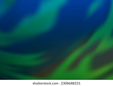Azul oscuro, plantilla de bokeh vectorial verde. Ilustración abstracta geométrica moderna con gradiente. Nuevo estilo para su diseño de negocio.