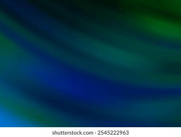 Azul escuro, Bokeh vetor verde e padrão colorido. Ilustração colorida em estilo borrado com gradiente. Design totalmente novo para a sua empresa.