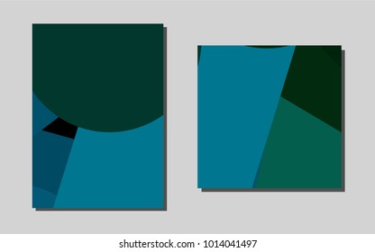 Dark Blue, Green vector brochure for ui, ux design. Booklet with textbox on colorful abstract background. Beautiful design for cover of notepads.