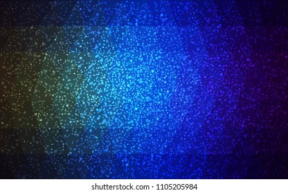 Dark Blue, Green vector christmas postcard low polygon background. Illustration consisting of triangles. Abstract triangular polygonal origami or crystal design of New Year celebration.
