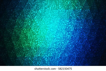 Dark Blue, Green vector christmas postcard low polygon background. Illustration consisting of triangles. Abstract triangular polygonal origami or crystal design of New Year celebration.