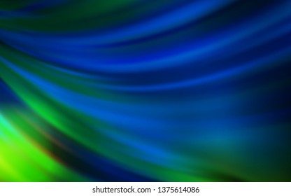 Dark Blue, Green vector colorful blur backdrop. Colorful abstract illustration with gradient. The best blurred design for your business.