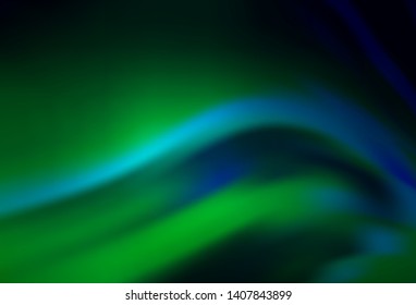 Dark Blue, Green vector colorful blur backdrop. Creative illustration in halftone style with gradient. Elegant background for a brand book.