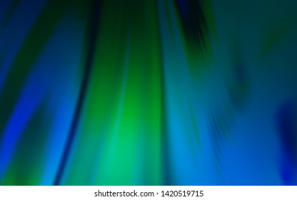 Dark Blue, Green vector colorful blur background. An elegant bright illustration with gradient. Background for designs.