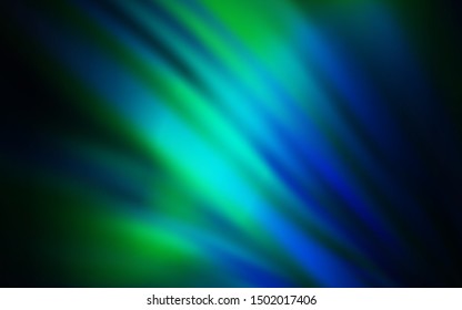 Dark Blue, Green vector colorful blur backdrop. Creative illustration in halftone style with gradient. The best blurred design for your business.