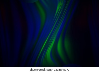 Dark Blue, Green vector colorful blur backdrop. Colorful illustration in abstract style with gradient. Smart design for your work.