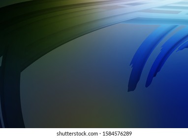 Dark Blue, Green vector colorful blur backdrop. Shining colorful illustration in smart style. New design for your business.