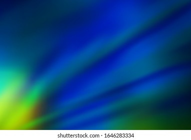 Dunkelblau, grüne Vektorillustration, bunter unscharfer Hintergrund. Moderne abstrakte Illustration mit Farbverlauf. Kluges Design für Ihre Arbeit.