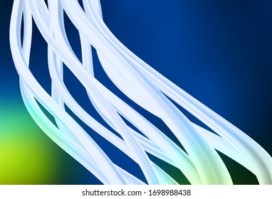 Dark Blue, Green vector colorful blur backdrop. Creative illustration in halftone style with gradient. Completely new design for your business.