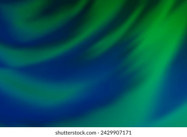 Fondo azul oscuro, verde vector de desenfoque colorido. Ilustración abstracta moderna con gradiente. Nuevo estilo para el diseño de su empresa.