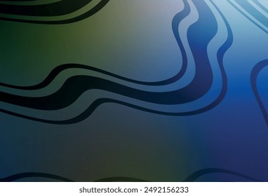 Dark Blue, Green vector colorful blur backdrop. Abstract colorful illustration with gradient. New style design for your brand book.