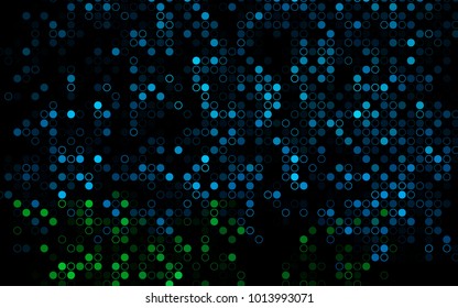 Dark Blue, Green vector  cover with spots. Beautiful colored illustration with blurred circles in nature style. Beautiful design for your business natural advert.