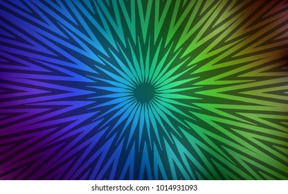 Dark Blue, Green vector cover with stright stripes. Modern geometrical abstract illustration with staves. Template for your beautiful backgrounds.