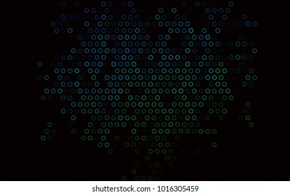 Dark Blue, Green vector  cover with spots. Glitter abstract illustration with blurred drops of rain. Pattern can be used as texture of water, rain drops.