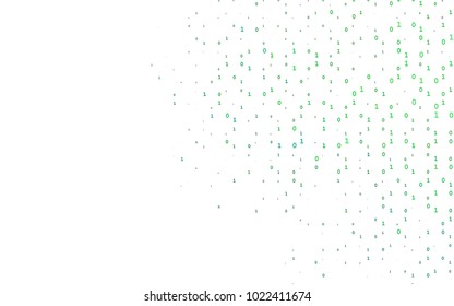 Dark Blue, Green vector cover with mathematic symbols. Shining colorful illustration with isolated Digit signs. The pattern can be used for school, grammar websites.