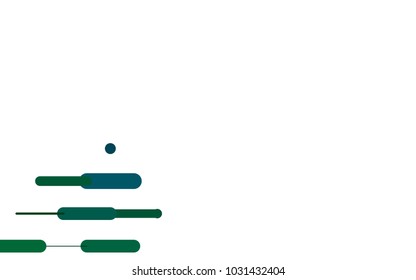 Dark Blue, Green vector cover with rounded stripes. Glitter abstract illustration with colored sticks. The pattern can be used as ads, poster, banner for medicine.