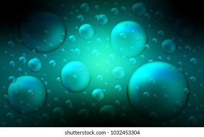 Dark Blue, Green vector cover with spots. Blurred decorative design in abstract style with bubbles. The pattern can be used for beautiful websites.