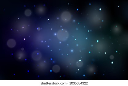Dark Blue, Green vector cover with beautiful snowflakes. Decorative shining illustration with snow on abstract template. The pattern can be used for new year leaflets.